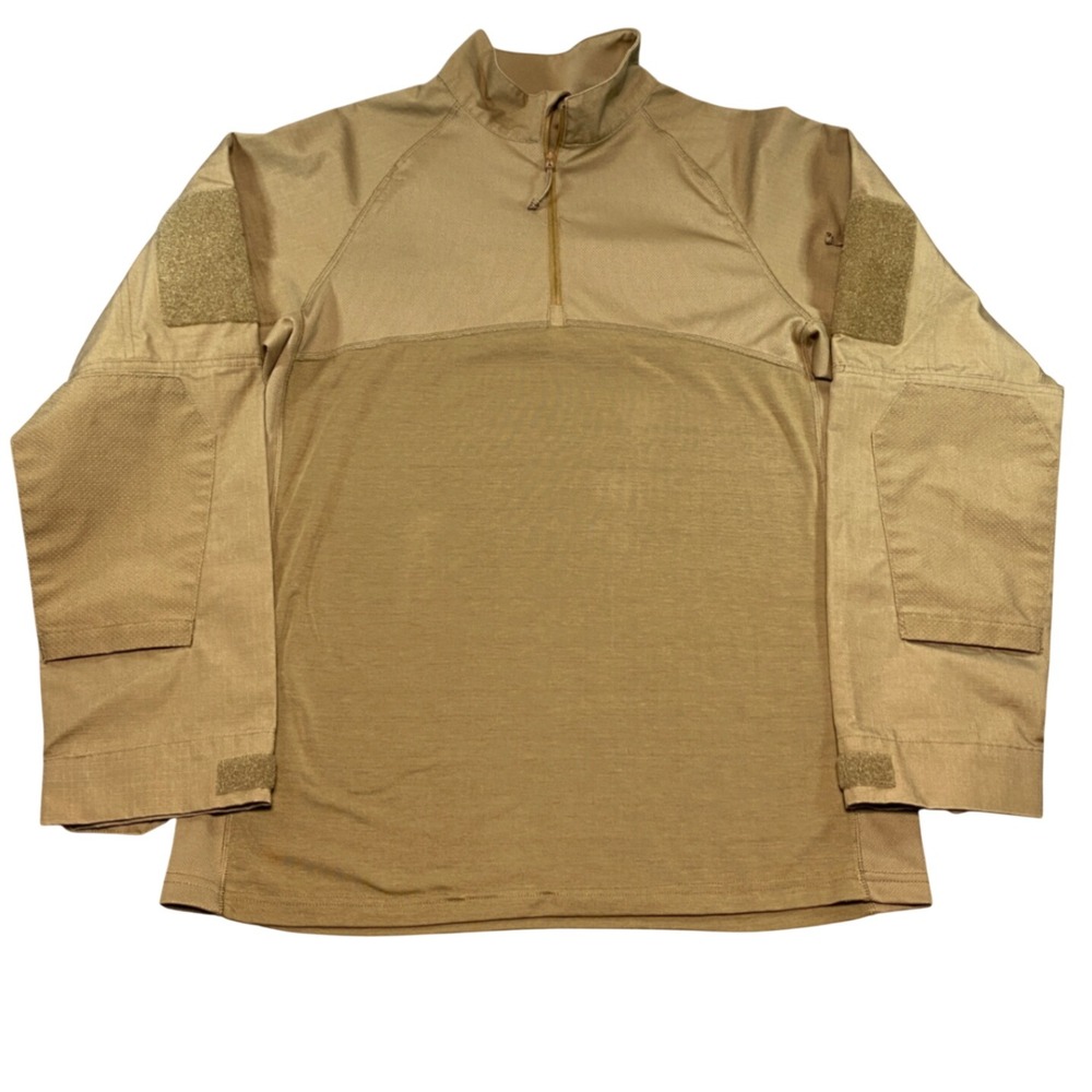 Condor Mens Tactical Combat Shirt Tan‎ 1/4 Zip Ripstop Long Sleeve Medium